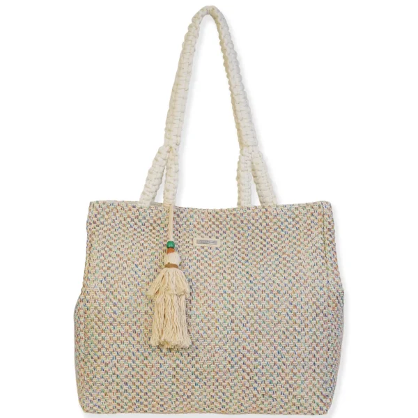 Multi, 70% Cotton/30% Poly Shoulder Tote | CE6729 B