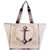 Multi, Oversized Tote Striped Anchor | SNS6670 A