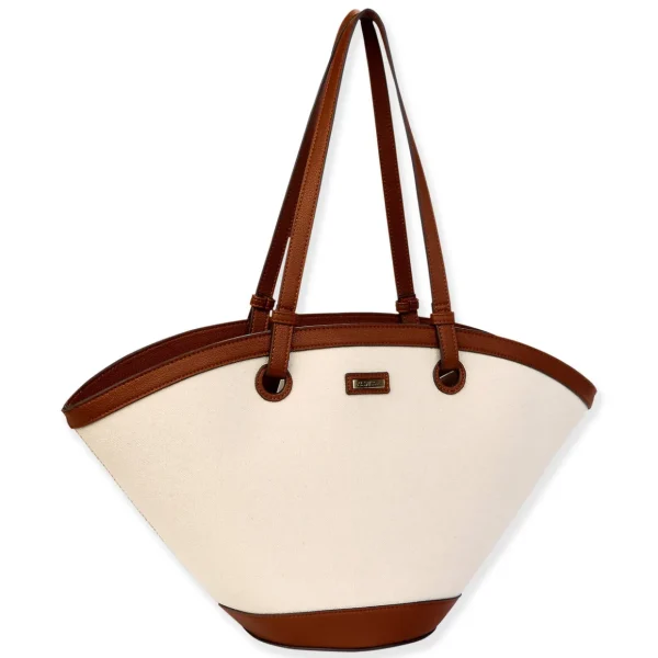 Natural, Canvas Shoulder Tote | CE6620 A
