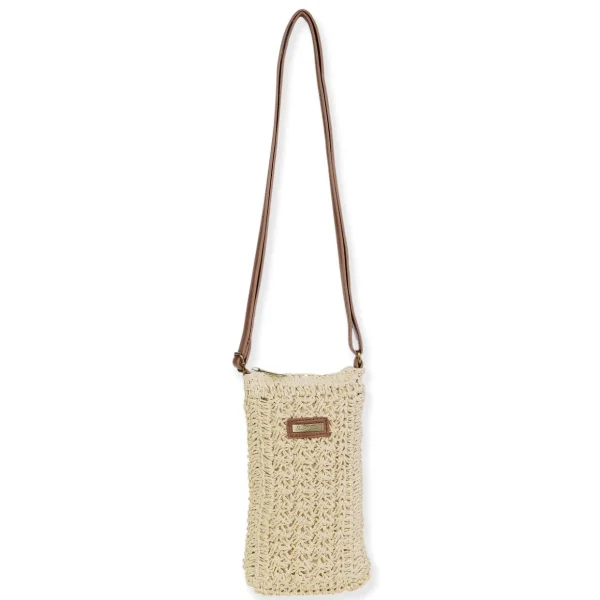 Natural, Paper Crochet Crossbody | CE6718 A