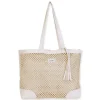 Natural, Paper Crochet Shoulder Tote | CE6701 A