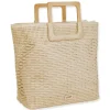 Natural, Paper Crochet Shoulder Tote | CE6699 A