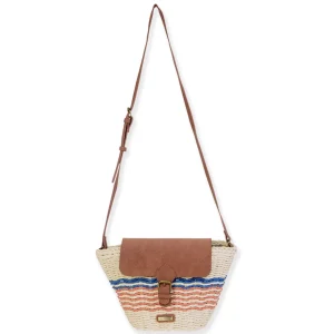 Natural, Paper Straw Crossbody | CE6732 A