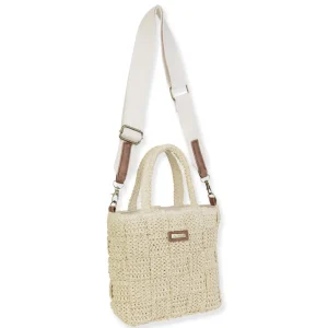 Natural, Paper Straw Crossbody | CE6709 A