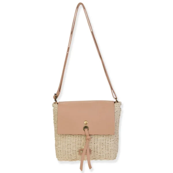 Natural, Paper Straw Crossbody | CE6712 B