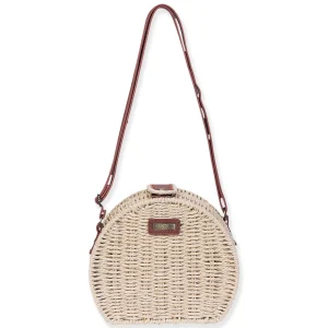 Natural, Paper Straw Crossbody | CE6647 A
