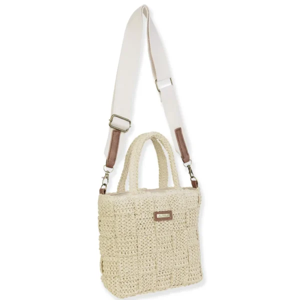 Natural, Paper Straw Crossbody | CE6709 A
