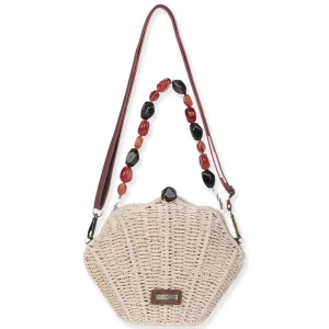 Natural, Paper Straw Crossbody | CE6645 A