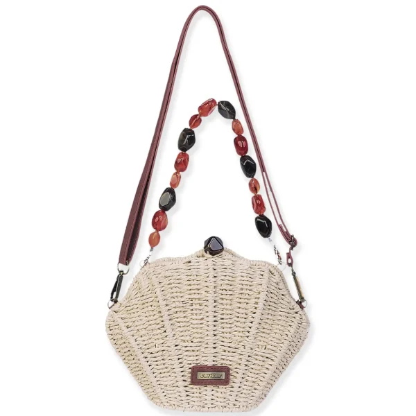 Natural, Paper Straw Crossbody | CE6645 A