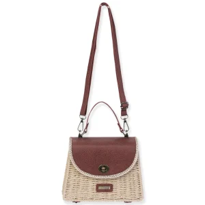 Natural, Paper Straw Crossbody | CE6644 A