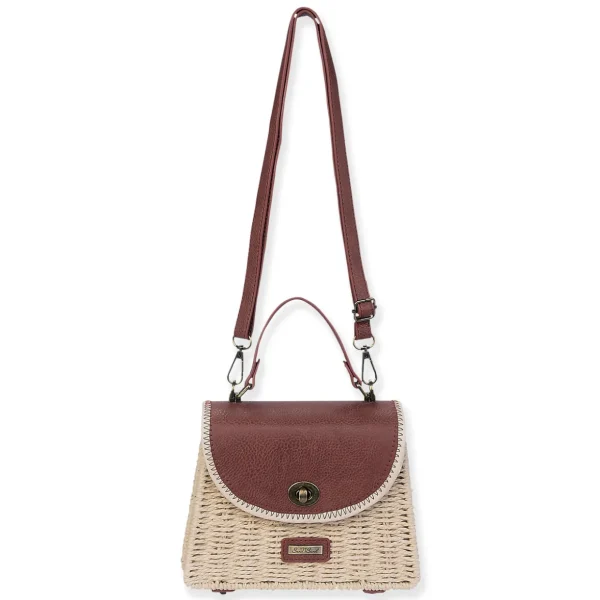 Natural, Paper Straw Crossbody | CE6644 A