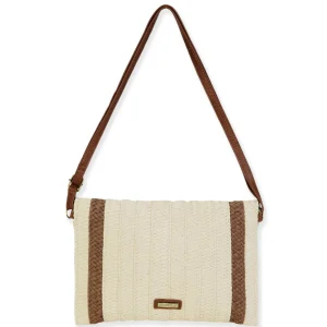 Natural, Paper Straw Crossbody | CE6723 A