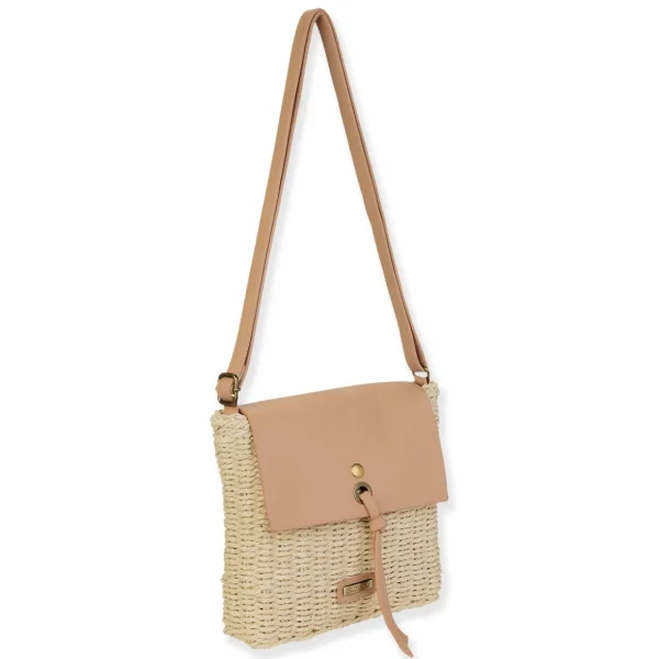 Natural, Paper Straw Crossbody | CE6712 B