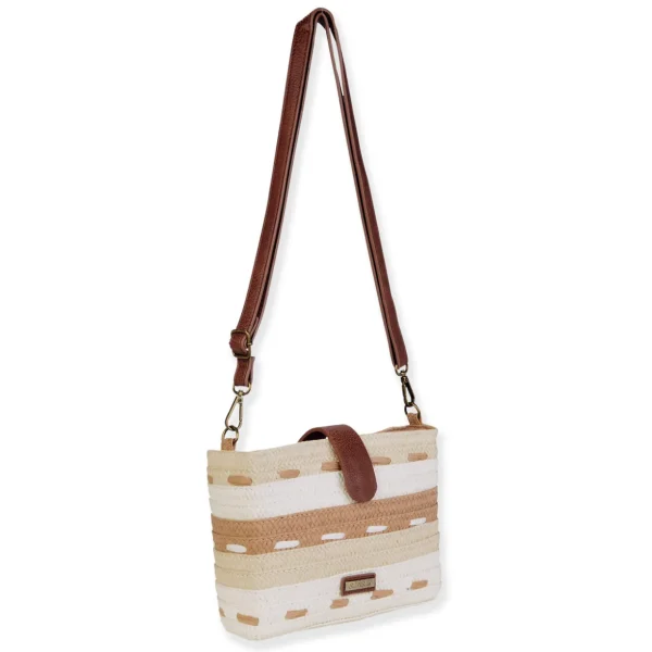 Natural, Paper Straw Crossbody | CE6684 A