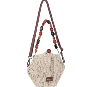 Natural, Paper Straw Crossbody | CE6645 A