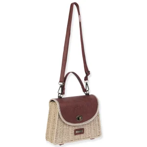 Natural, Paper Straw Crossbody | CE6644 A
