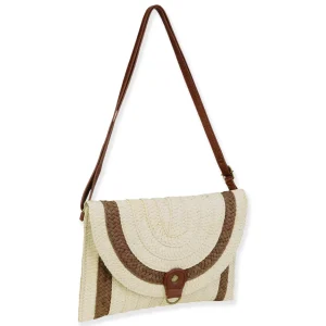 Natural, Paper Straw Crossbody | CE6723 A