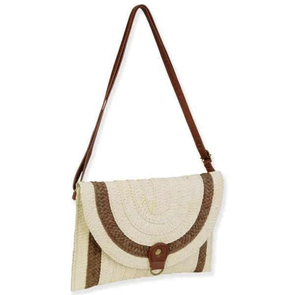 Natural, Paper Straw Crossbody | CE6723 A
