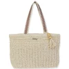 Natural, Paper Straw Handbag | CE6651 A