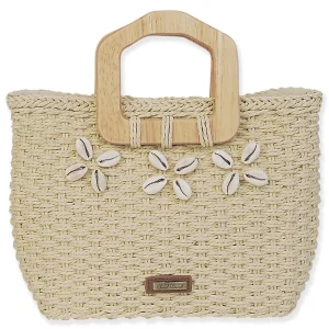 Natural, Paper Straw Medium Tote | CE6643 A