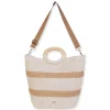 Natural, Paper Straw Shoulder Tote | CE6698 A