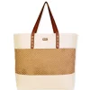 Natural, Paper Straw Shoulder Tote | CE6702 A