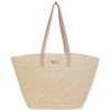 Natural, Paper Straw Shoulder Tote | CE6673 A