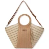 Natural, Paper Straw Shoulder Tote | CE6639 A