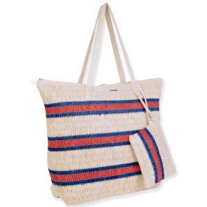 Natural, Paper Straw Shoulder Tote | CE6611 A