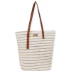 Natural, Paper Straw with Lurex Shoulder Tote | CE6640 A
