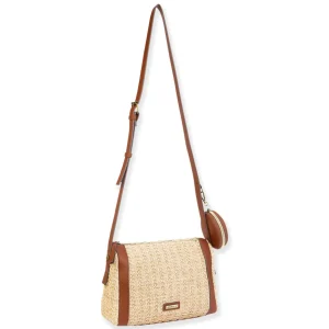 Natural, Poly Straw Crossbody | CE6630 A