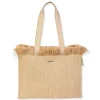 Natural, PP Straw Shoulder Tote | CE6627 A