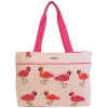 Natural, Shoulder Tote Beaded Flamingo | SNS6650 A