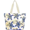 Natural, Shoulder Tote Layered Turtles | SNS6880 A