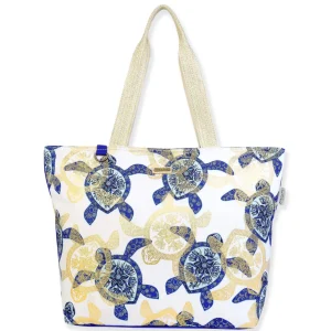 Natural, Shoulder Tote Layered Turtles | SNS6880 A