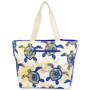 Natural, Shoulder Tote Layered Turtles | SNS6880 A