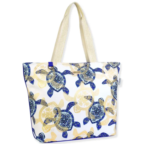 Natural, Shoulder Tote Layered Turtles | SNS6880 A
