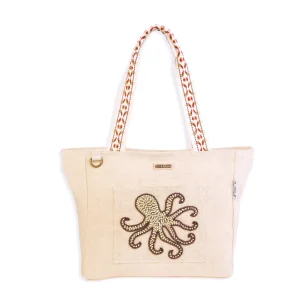 Octopus, Shoulder Tote Beaded Sealife | SNS6700 B