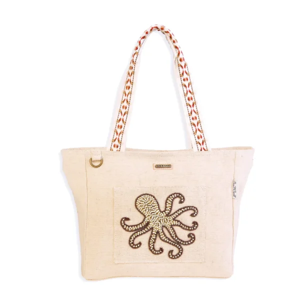 Octopus, Shoulder Tote Beaded Sealife | SNS6700 B