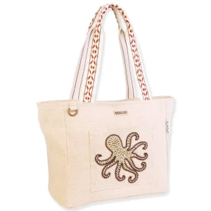 Octopus, Shoulder Tote Beaded Sealife | SNS6700 B