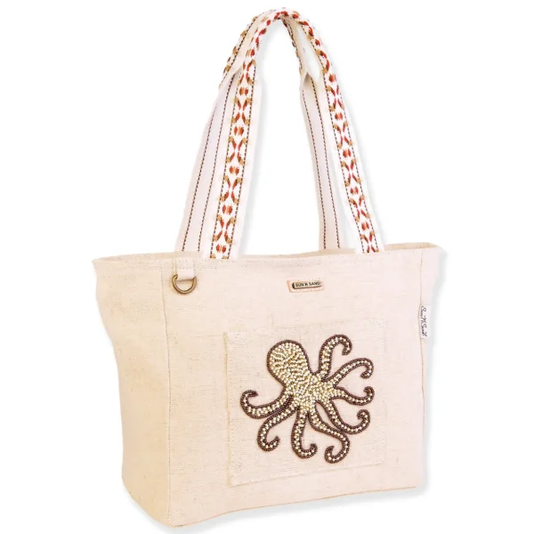Octopus, Shoulder Tote Beaded Sealife | SNS6700 B