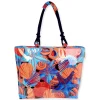 Orange, Canvas/PVC Shoulder Tote | CE6617 B