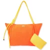 Orange, Terry/Polyester Shoulder Tote | CE6616 C