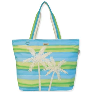 Palms, Shoulder Tote Summer Watercolor | JB170 A
