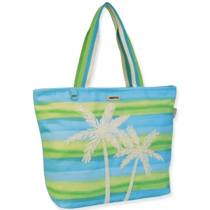 Palms, Shoulder Tote Summer Watercolor | JB170 A