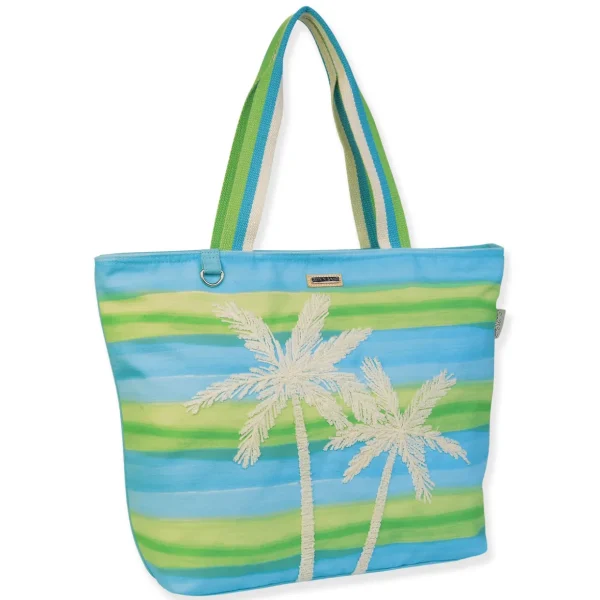 Palms, Shoulder Tote Summer Watercolor | JB170 A