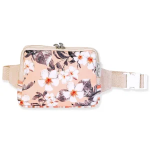 Peach Floral, Crossbody Belt Bag | SD4812