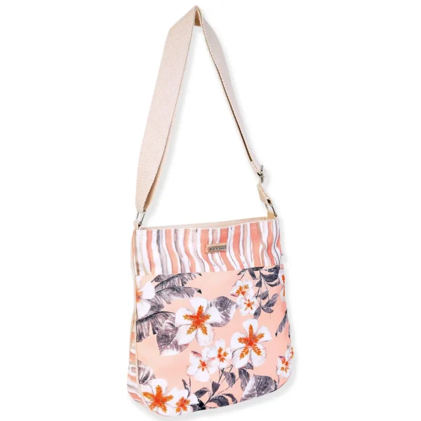Peach Floral, Medium Crossbody | SD4811