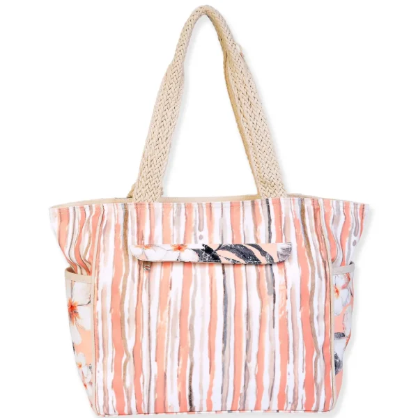 Peach Floral, Shoulder Tote | SD4810