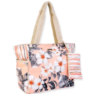 Peach Floral, Shoulder Tote | SD4810